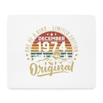 Vintage Retro Dezember 1974 Geburtstagsgeschenk - Mousepad (Querformat) - Weiß - Vorne