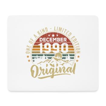 Cadeau D'anniversaire Décembre 1990 Vintage Rétro - Tapis de souris (format paysage) - blanc - Devant