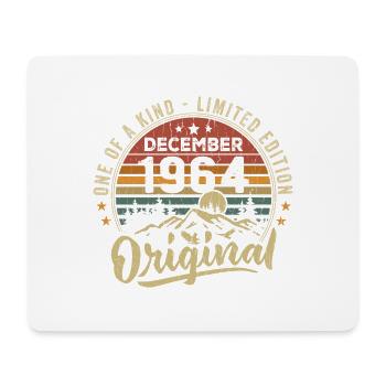 Cadeau D'anniversaire Décembre 1964 Vintage Rétro - Tapis de souris (format paysage) - blanc - Devant
