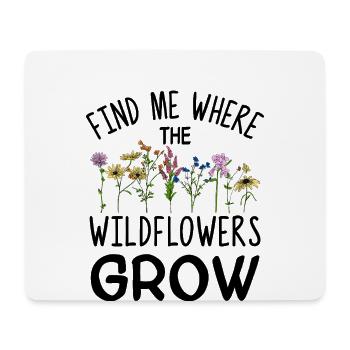 Wildflowers Flowers - Mouse Pad (horizontal) - white - Front