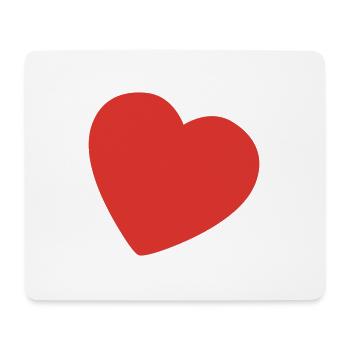 little heart FR - Tapis de souris (format paysage) - blanc - Devant