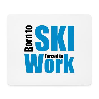 ski - Mousepad (Querformat) - Weiß - Vorne