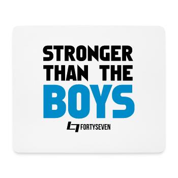 Stronger than the Boys - Mousepad (Querformat) - Weiß - Vorne
