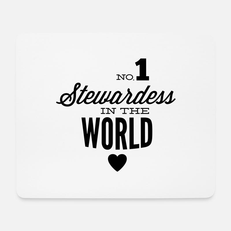 Beste Stewardess der Welt - Mousepad (Querformat) - Weiß