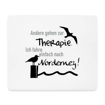 Therapie Norderney - Mousepad (Querformat) - Weiß - Vorne