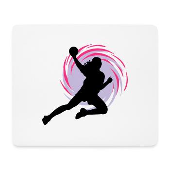 Wirbel Handballerin - Mousepad (Querformat) - Weiß - Vorne