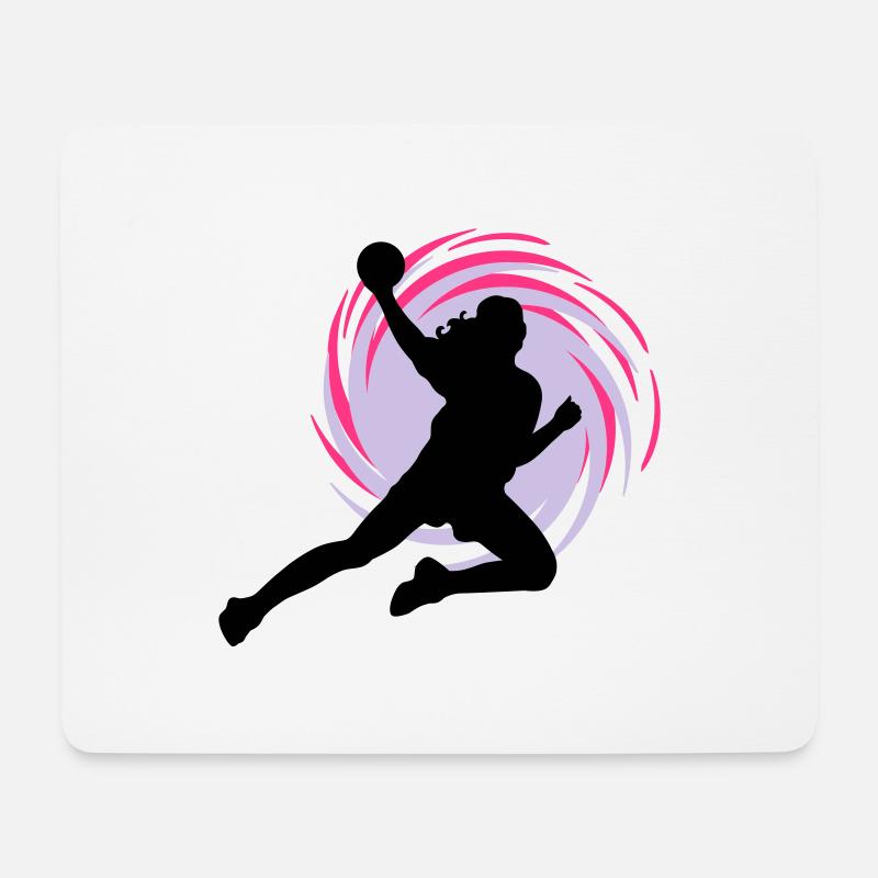 Wirbel Handballerin - Mousepad (Querformat) - Weiß