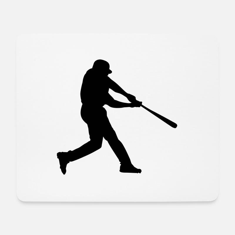 Baseball - Mousepad (Querformat) - Weiß