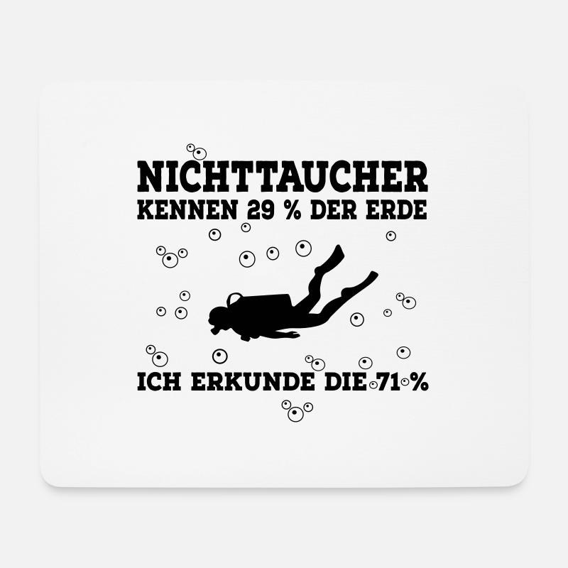 tauchen - Mousepad (Querformat) - Weiß