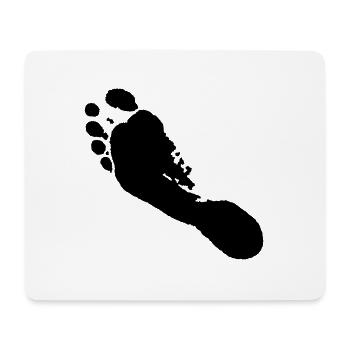barefoot left (footprint) / Barfuß links ( - Mouse Pad (horizontal) - white - Front