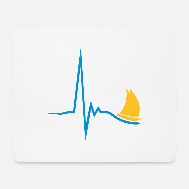 sailing_pulse_2c - Mousepad (Querformat) - Weiß