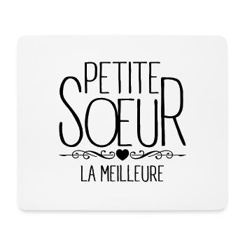 Petite Soeur - Tapis de souris (format paysage) - blanc - Devant