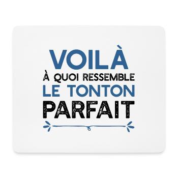 tonton parfait t-shirt cadeau tonton - Tapis de souris (format paysage) - blanc - Devant