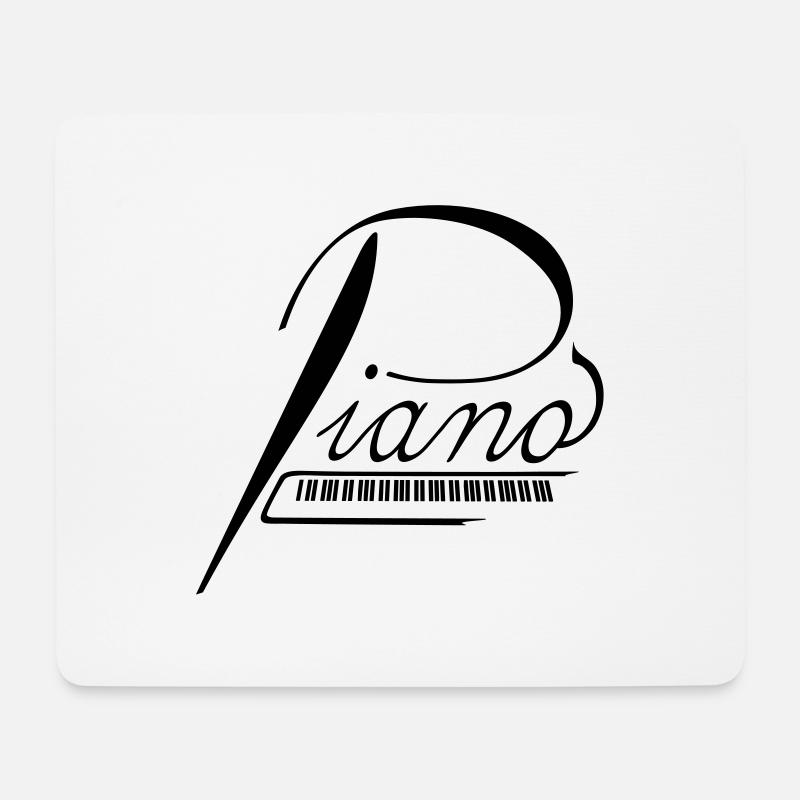 Piano - Mousepad (Querformat) - Weiß