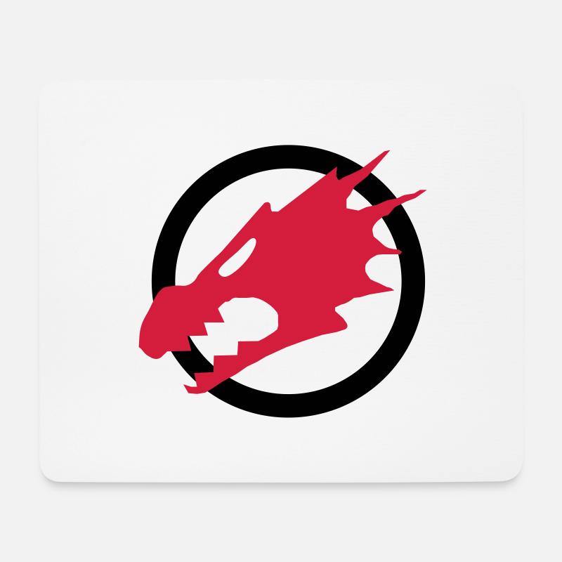 Feuerdrachen - Mousepad (Querformat) - Weiß