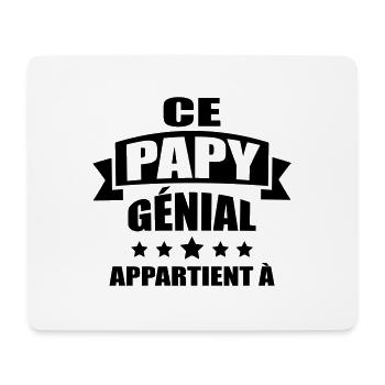 ce papy génial appartient à ( prénom ) - Tapis de souris (format paysage) - blanc - Devant