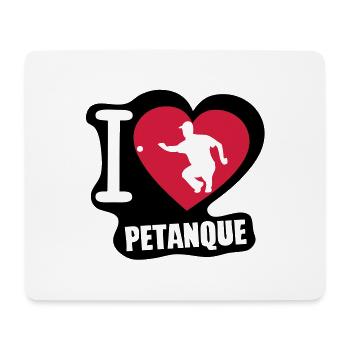 i love love Petanque boule2 - Mousepad (Querformat) - Weiß - Vorne