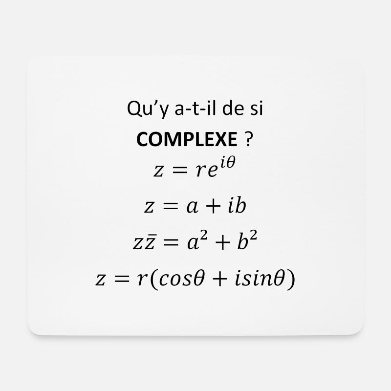 Complex numbers - Mouse Pad (horizontal) - white