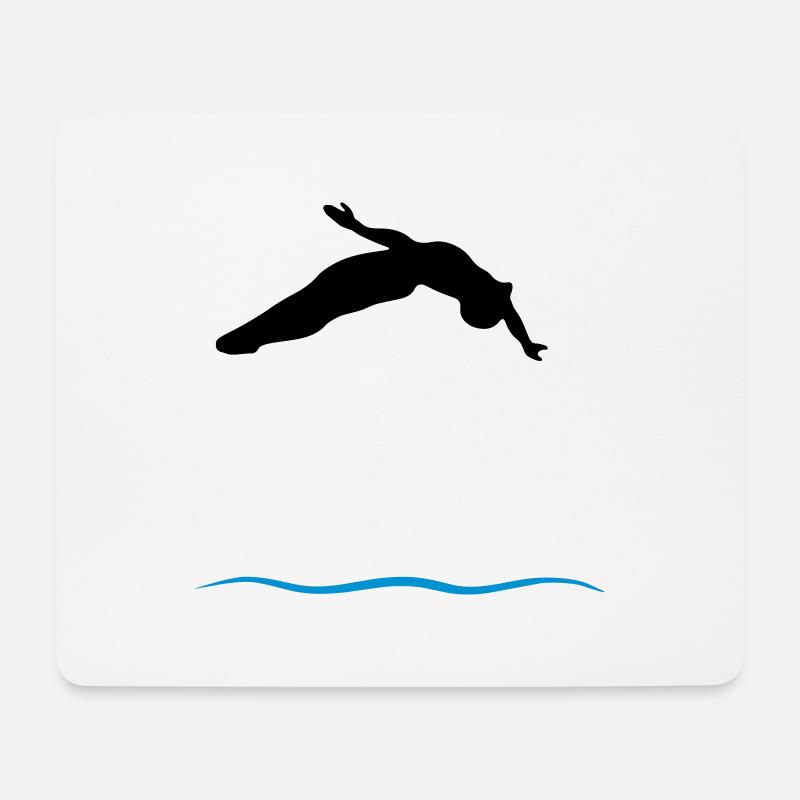 Turmspringer - Mousepad (Querformat) - Weiß