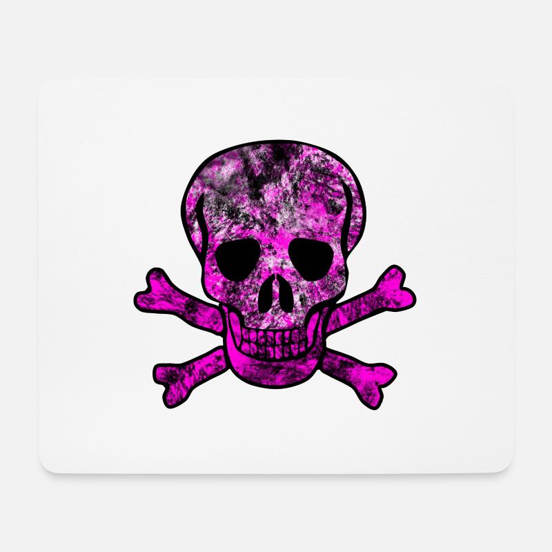 Skull skull and crossbones - Mouse Pad (horizontal) - white