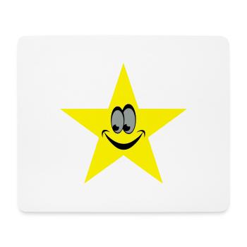 star smiley - Mouse Pad (horizontal) - white - Front