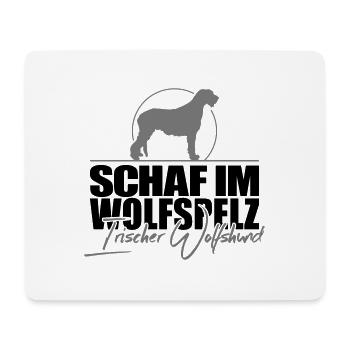 MOUTON EN FOURRURE DE LOUP Chien-loup irlandais Wilsigns - Tapis de souris (format paysage) - blanc - Devant