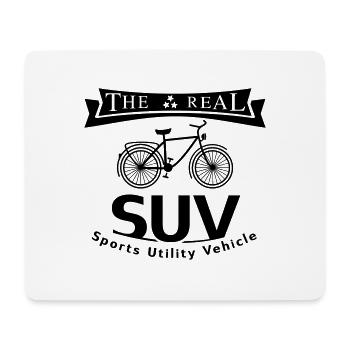 The real SUV is a bike - Mousepad (Querformat) - Weiß - Vorne