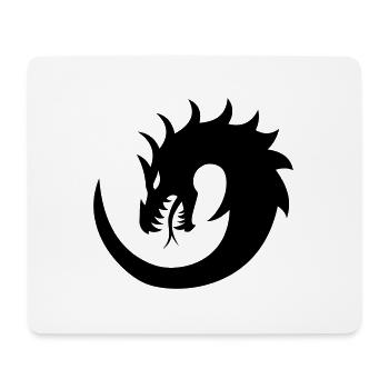 Drachen - Mousepad (Querformat) - Weiß - Vorne