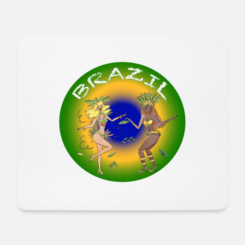 Samba wie in Rio de Janeiro // Geschenk Geschenkid - Mousepad (Querformat) - Weiß