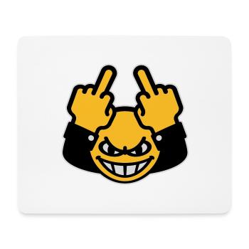 Nasty Emoticon (fuck off / fuck you, 3C) - Mouse Pad (horizontal) - white - Front