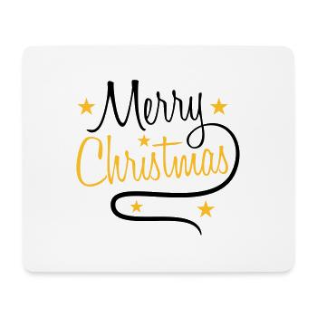 text design logo fir stars happy christmas xmas - Mouse Pad (horizontal) - white - Front