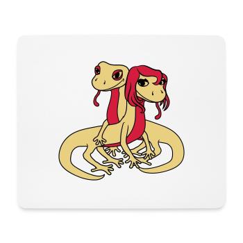 couple couples love 2 friends in love woman female - Mouse Pad (horizontal) - white - Front