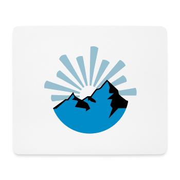 Berge - Mousepad (Querformat) - Weiß - Vorne
