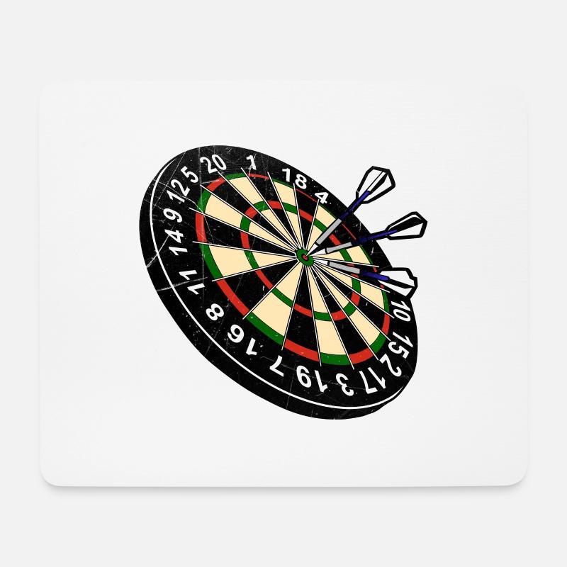 Dartscheibe Darts Dart Steeldart - Mousepad (Querformat) - Weiß