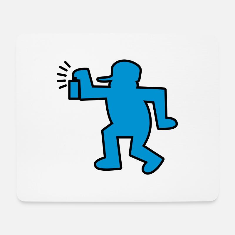 Graffiti-Mann - Mousepad (Querformat) - Weiß