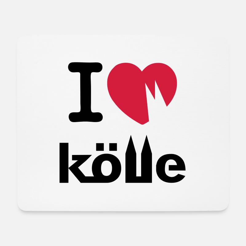 I love Kölle - Mousepad (Querformat) - Weiß