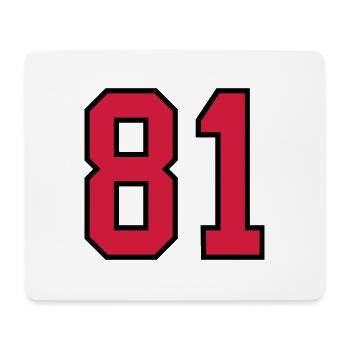 81 sports jersey football number new - Mouse Pad (horizontal) - white - Front