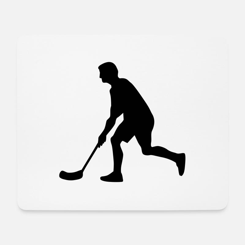 Floorball - Mousepad (Querformat) - Weiß
