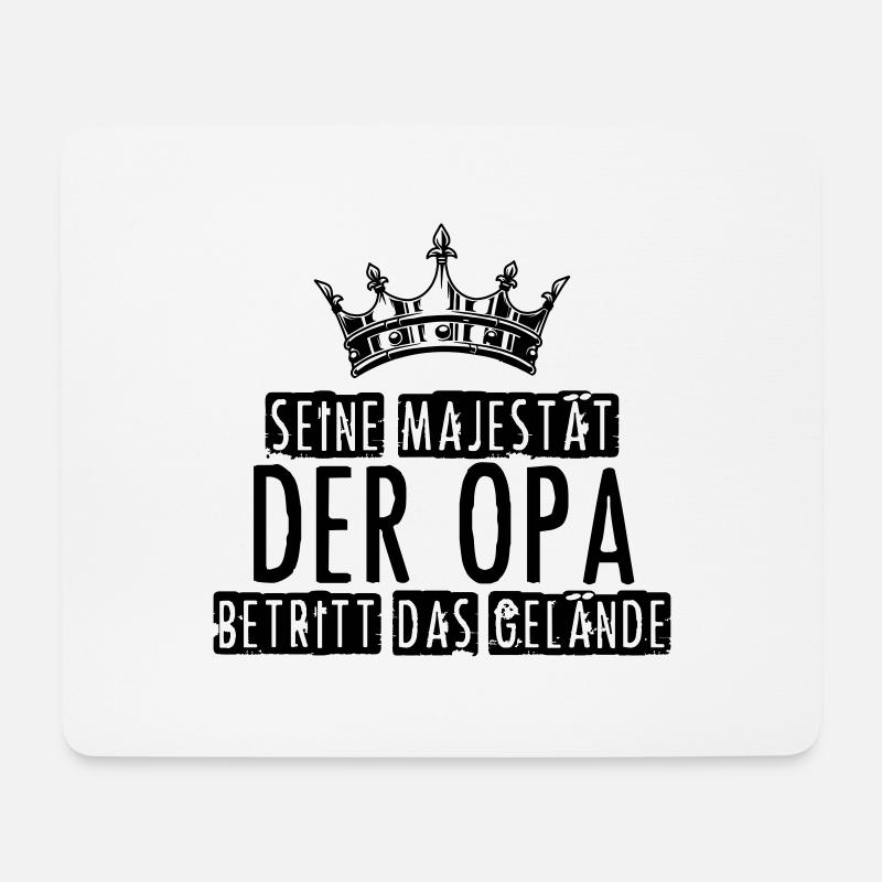seine majestät der opa betritt das gelände - Mousepad (Querformat) - Weiß