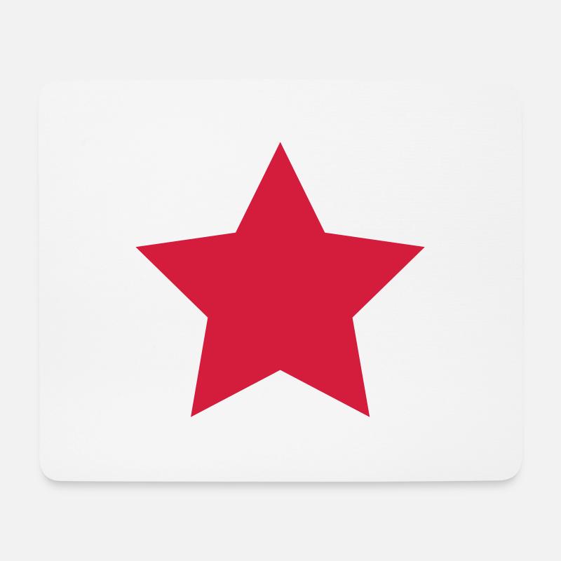 Redstar, Roter Stern - Mousepad (Querformat) - Weiß