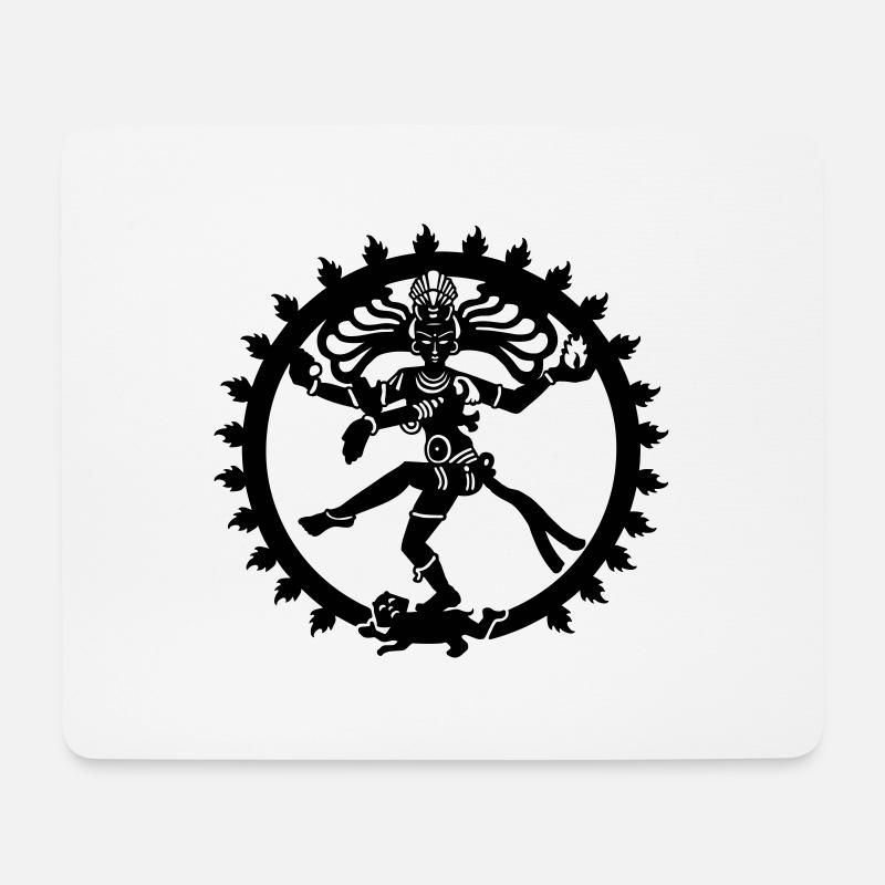 Shiva Zen Indien Gott des Tanzes Yoga Zen - Mousepad (Querformat) - Weiß