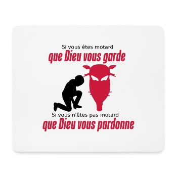Que Dieu vous pardonne - Tapis de souris (format paysage) - blanc - Devant