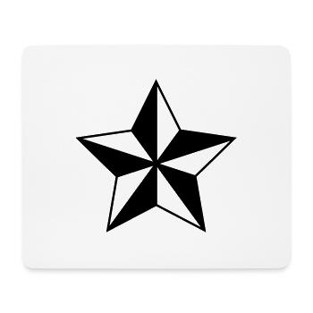 Oldschool Stern - Mousepad (Querformat) - Weiß - Vorne