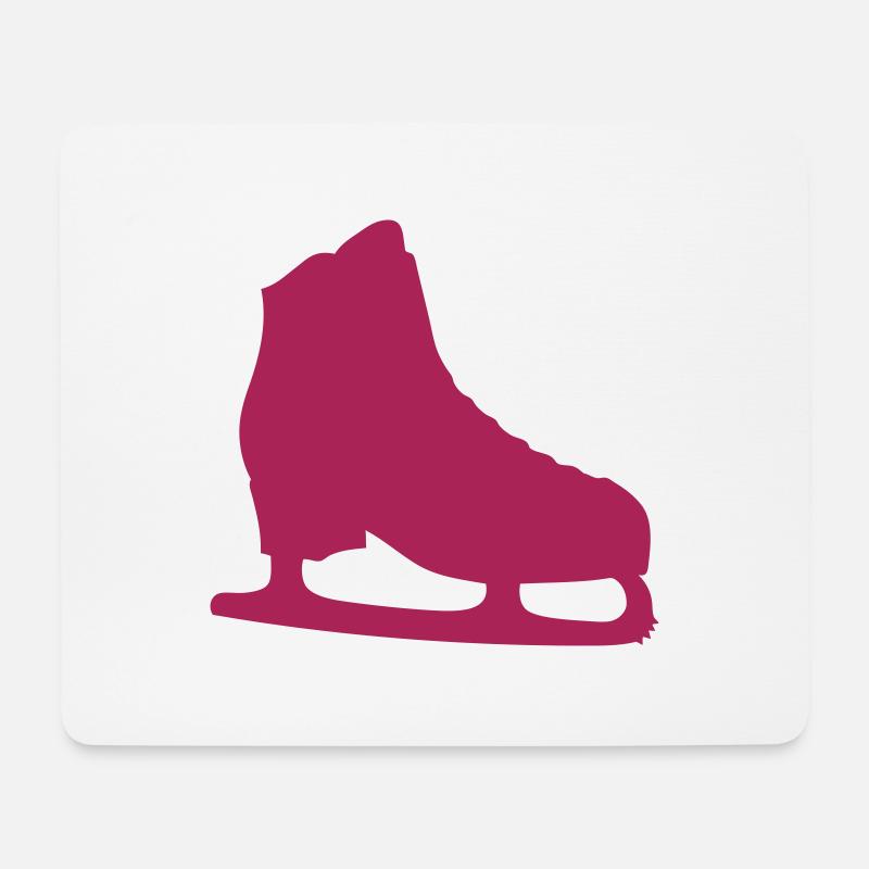 Schlittschuh-Eisschuhfigur - Mousepad (Querformat) - Weiß