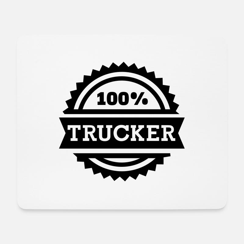 Trucker - Mousepad (Querformat) - Weiß