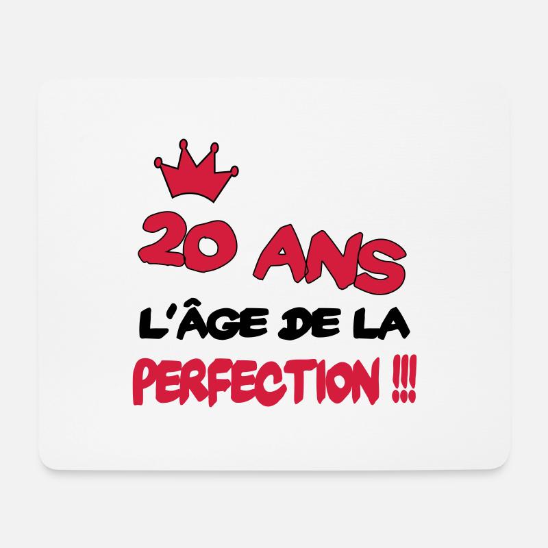 20 ans l'âge de la perfection - Mousepad (Querformat) - Weiß