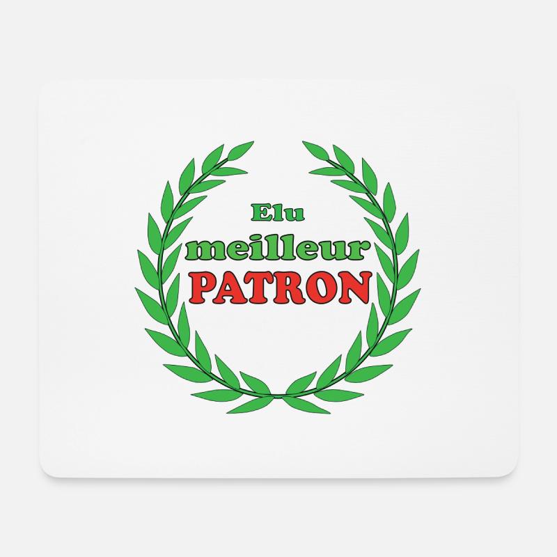 Elu meilleur patron - Mousepad (Querformat) - Weiß