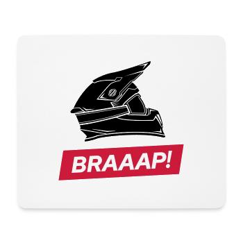 braaap! Dirt Bike Motocross Eat my dust - Mouse Pad (horizontal) - white - Front