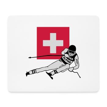 ski - alpine - apres - Schweiz - Mousepad (Querformat) - Weiß - Vorne
