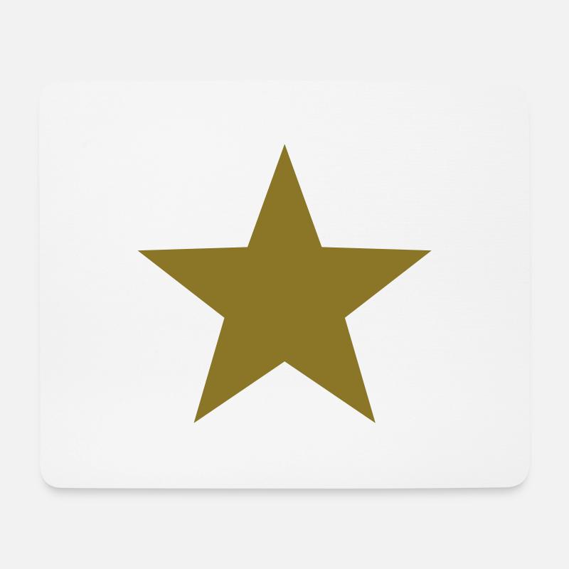 Stern, Gold, Sieger, Gewinner, Champion, Goldstern - Mousepad (Querformat) - Weiß